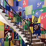 Обои ручная роспись в стиле Арт-деко Jazz Special Colourway on dyed silk with embroidery варинант исполнения - 1 | Loft Concept в Твери