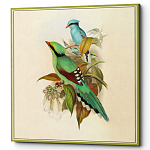 Постер на холсте с изображением птиц и цветов Blooming Birds Poster варинант исполнения - 6 | Loft Concept в Твери