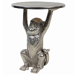 Столик с подстольем в виде обезьянки Bombay Nickel варинант исполнения - 1 | Loft Concept в Твери