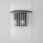 Бра со стеклянными прозрачными трубками и черным металлическим каркасом Nembus варинант исполнения - 3 | Loft Concept в Твери