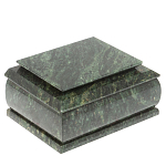 Шкатулка с зеркалом из натурального камня змеевик Stone Casket варинант исполнения - 1 | Loft Concept в Твери