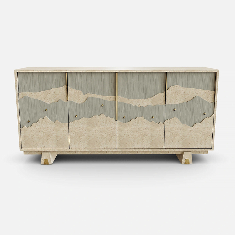 Буфет Okinawa Taupe Large Бежевый Серый Золотой в Твери | Loft Concept 