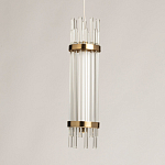 Подвесной светильник с цилиндрическим плафоном из прозрачных стеклянных трубок Nembus варинант исполнения - 3 | Loft Concept в Твери