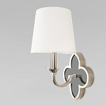 Бра с белым текстильным абажуром и фигурным основанием с зеркальной вставкой Vitorino варинант исполнения - 20 | Loft Concept в Твери