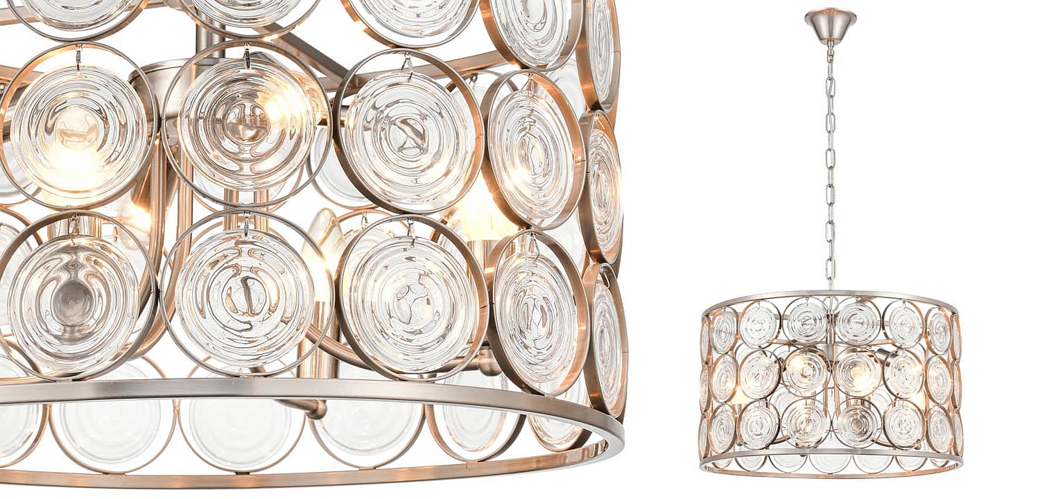 Люстра Edalina Chandelier nickel satin 50 Люстра Edalina Chandelier nickel satin 50 - Loft-Concept в Твери