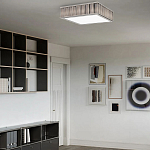 Потолочный светильник квадратный с гофрированным абажуром цвета графит Millennium варинант исполнения - 3 | Loft Concept в Твери