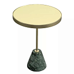 Кофейный столик с круглой зеркальной столешницей и мраморным основанием Stable Base варинант исполнения - 1 | Loft Concept в Твери