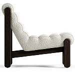 Кресло с деревянным каркасом и обивкой из белой ткани букле Medieval Furniture варинант исполнения - 4 | Loft Concept в Твери