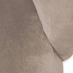 Барный стул со спинкой и металлической подставкой на 4-х деревянных ножках Бежевый Велюр Vendramin Chair варинант исполнения - 4 | Loft Concept в Твери