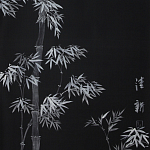 Обои ручная роспись Bamboo Argent on Pitch dyed silk варинант исполнения - 1 | Loft Concept в Твери