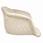 Барный стул со спинкой и подлокотниками на 4-х деревянных ножках Кремовый Велюр Ava Charm варинант исполнения - 3 | Loft Concept в Твери