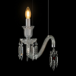 Подвесной светильник стеклянный в виде канделябра Curved Glass Chandelier варинант исполнения - 6 | Loft Concept в Твери