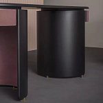 Дизайнерский письменный стол овальной формы с 2-мя выдвижными ящиками по бокам Parsec варинант исполнения - 2 | Loft Concept в Твери