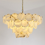 Люстра подвесная четырехъярусная с подвесками в форме дисков Cryptocrystalline Stone варинант исполнения - 6 | Loft Concept в Твери