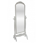 Зеркало напольное белое из массива бука с легкими потертостями White Provence варинант исполнения - 1 | Loft Concept в Твери