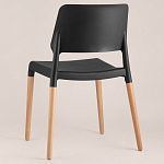 Пластиковый стул на ножках из массива бука Ferret Black 4 шт варинант исполнения - 5 | Loft Concept в Твери