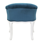 Кресло низкое в стиле прованс Louis French Armchair white and blue velour варинант исполнения - 2 | Loft Concept в Твери