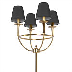 Торшер с металлическим основанием бронзового цвета с черными конусовидными абажурами Dignity варинант исполнения - 3 | Loft Concept в Твери