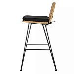 Стул барный с ротанговым плетением Half Bar Chair with Wicker без подлокотников варинант исполнения - 2 | Loft Concept в Твери