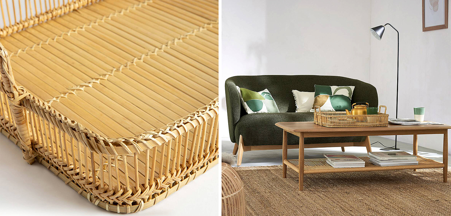 Поднос Wicker Bamboo Rattan Поднос Wicker Bamboo Rattan - Loft-Concept в Твери