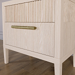 Прикроватная Тумбочка Primo с двумя ящиками Светлый дуб варинант исполнения - 3 | Loft Concept в Твери