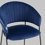 Стул в велюре синего цвета Horizon варинант исполнения - 7 | Loft Concept в Твери