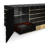 Дизайнерский комод в сочетании черного и золотого цвета Nubian варинант исполнения - 2 | Loft Concept в Твери