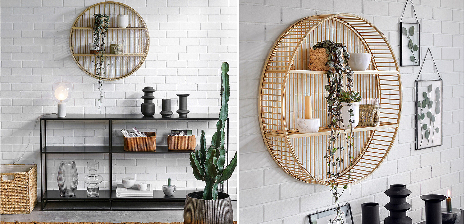 Полка Wicker Bamboo Shelf Полка Wicker Bamboo Shelf - Loft-Concept в Твери