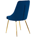 Стул в темно-синей велюровой обивке Ward Dark Blue Velour Chair варинант исполнения - 4 | Loft Concept в Твери