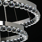 Люстра с тремя кольцами цвета хром и прозрачными хрустальными шарами по периметру Sacramento Transparent Balls Chandelier варинант исполнения - 7 | Loft Concept в Твери