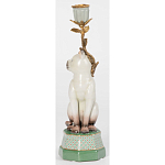 Подсвечник в виде кошки из фарфора с бронзовыми элементами Paradise Cat варинант исполнения - 3 | Loft Concept в Твери