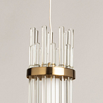 Подвесной светильник с цилиндрическим плафоном из прозрачных стеклянных трубок Nembus варинант исполнения - 9 | Loft Concept в Твери