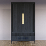 Шкаф платяной Primo с выдвижными ящиками шпон Светлый дуб варинант исполнения - 2 | Loft Concept в Твери