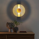 Бра в виде металлического диска Amadis Gold Wall Lamp варинант исполнения - 8 | Loft Concept в Твери