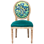 Стул из натурального бука зелёный с цветочным принтом Impressionism in Color варинант исполнения - 1 | Loft Concept в Твери