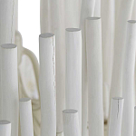 Люстра белая с несколькими ярусами деревянных палочек Bright Wooden Chandelier варинант исполнения - 10 | Loft Concept в Твери