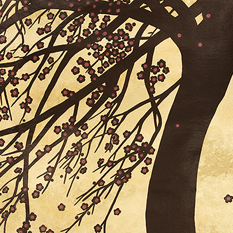 Обои ручная роспись Windswept Blossom Noir on Warm Gold gilded Xuan paper with pearlescent antiquing Обои ручная роспись Windswept Blossom Noir on Warm Gold gilded Xuan paper with pearlescent antiquing в Твери | Loft Concept