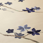 Обои ручная роспись Cherry Tree Original colourway on Stone Ochre dyed silk варинант исполнения - 2 | Loft Concept в Твери