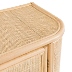 Длинный комод из ротанга с дверцами и ящиками Simone Rattan Chest of Drawers варинант исполнения - 6 | Loft Concept в Твери