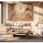 Люстра с многослойными белыми и прозрачными подвесками Character Chandelier варинант исполнения - 3 | Loft Concept в Твери