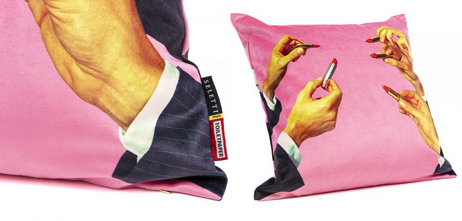 Подушка Seletti Cushion Pink Lipstick Подушка Seletti Cushion Pink Lipstick - Loft-Concept в Твери