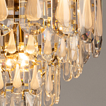 Люстра многоярусная с овальными прозрачными подвесками 36 см Harmonica варинант исполнения - 5 | Loft Concept в Твери