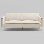 Диван современный вельветовый прямой Worcester Молочный варинант исполнения - 2 | Loft Concept в Твери