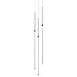 Подвесной светильник с 3-мя вертикальными плафонами и белыми шариками PEARLS Suspension варинант исполнения - 1 | Loft Concept в Твери