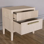 Прикроватная Тумбочка Primo с двумя ящиками Светлый дуб варинант исполнения - 5 | Loft Concept в Твери