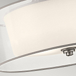 Потолочный светильник с двойным цилиндрическим плафоном из белого стекла и прозрачной органзы Kichler варинант исполнения - 14 | Loft Concept в Твери