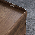 Прикроватный деревянный столик с 2-мя ящиками Moon Walnut Furniture варинант исполнения - 7 | Loft Concept в Твери