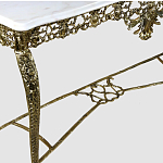 Консоль из бронзы с мраморной прямоугольной столешницей Bronze Console варинант исполнения - 1 | Loft Concept в Твери