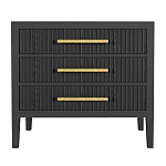 Тумба Primo  с тремя ящиками шпон Черный дуб варинант исполнения - 1 | Loft Concept в Твери