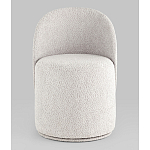 Пуф Loreen со спинкой вращающийся букле светло-серый варинант исполнения - 4 | Loft Concept в Твери